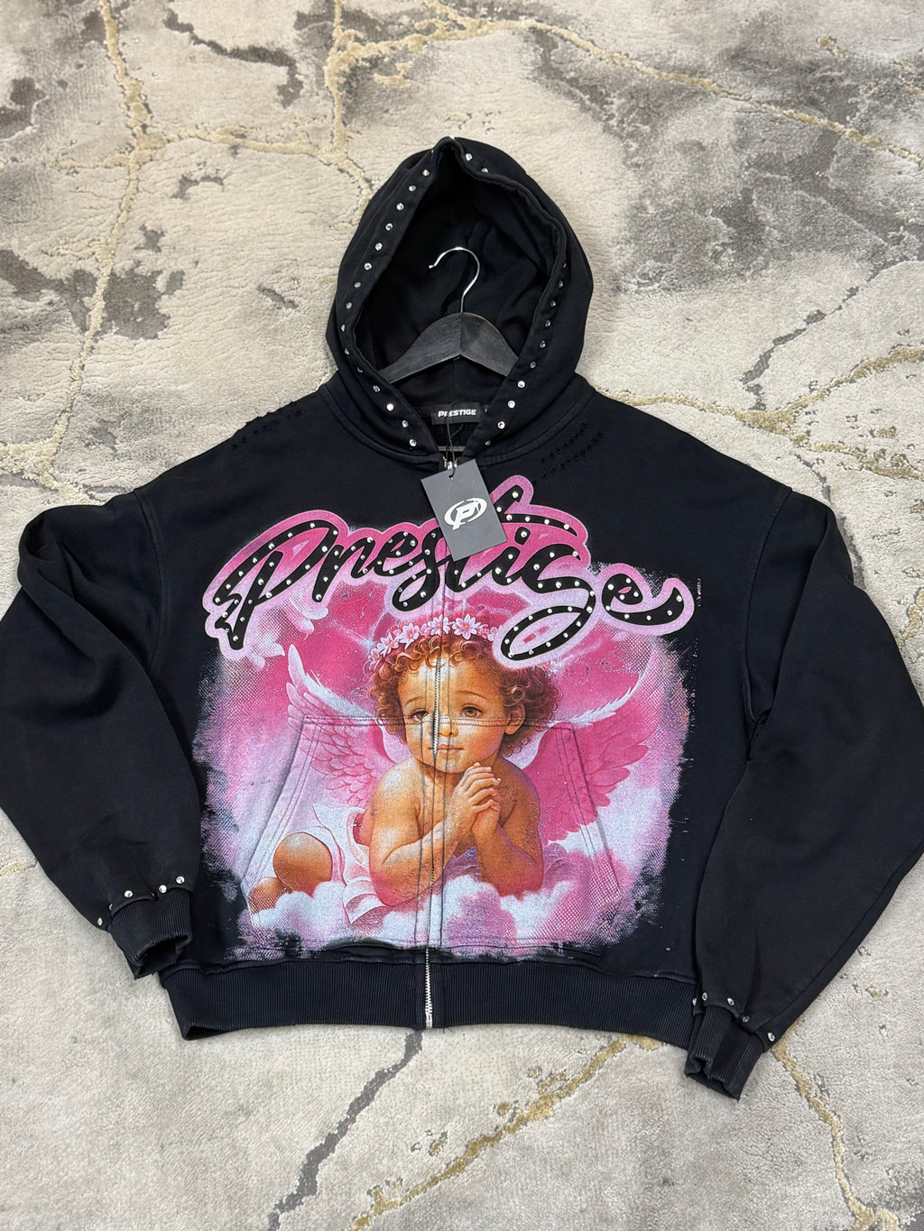 Prestige Angel Hoodie(Blue,Pink,Beige)