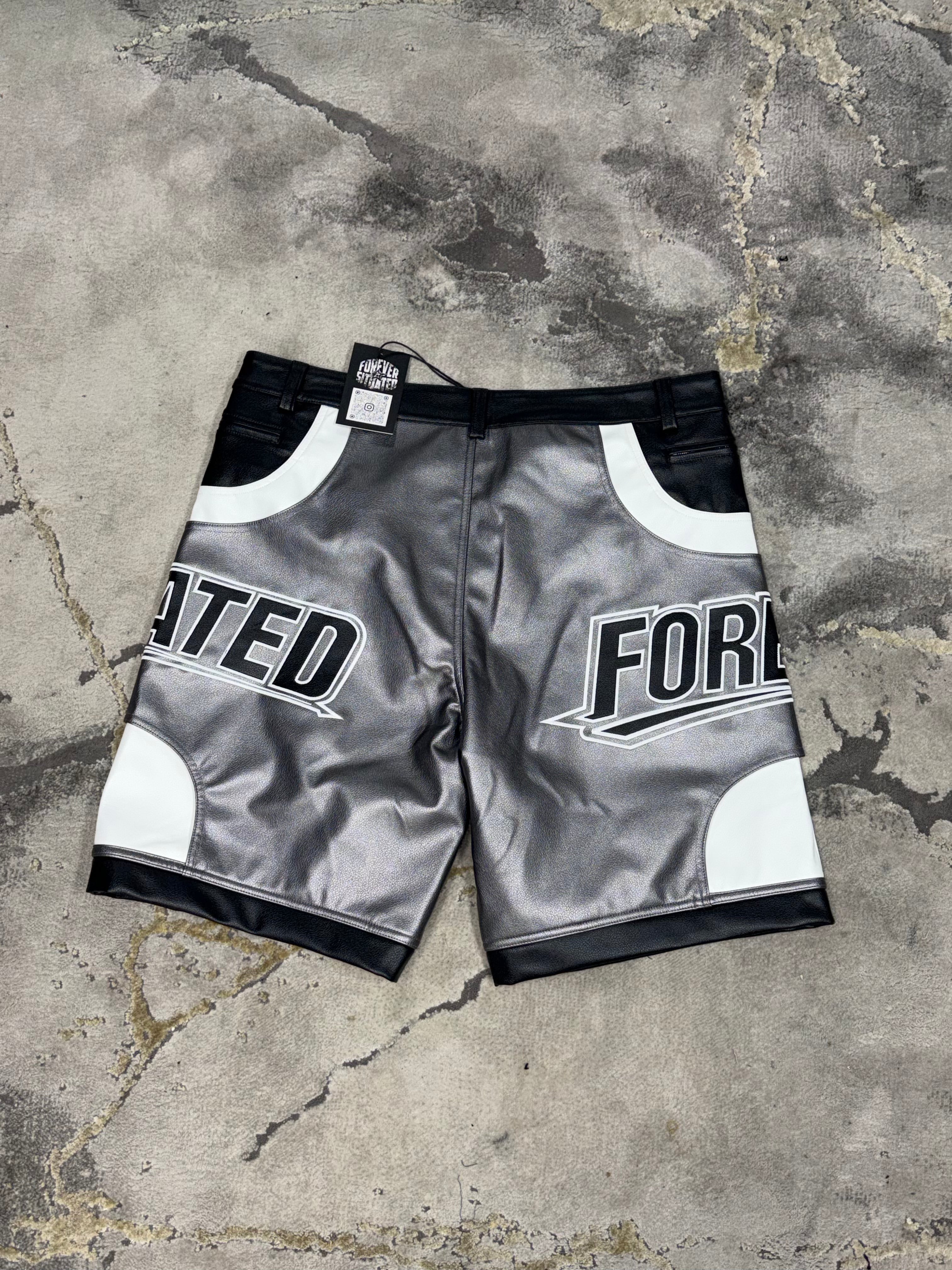Forever Situated Leather Shorts (Black)